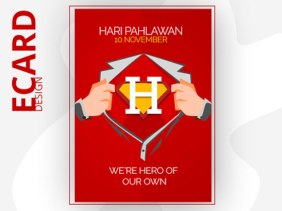"Hari Pahlawan" Ecard Design Concept 02 design graphic design ui