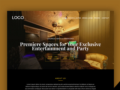 Luxury Karaoke & Bar Web Design Concept brandidentity branding design ui ux web design webdesign website website design