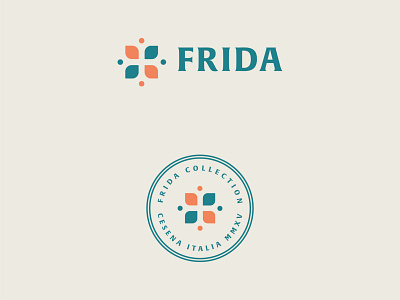 Frida Collection Brand badge design behance brand design branding emblem flower frida graphic design happiness logo logo design pattern design re brand seal