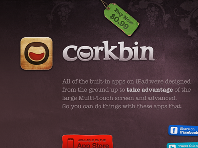 Corkbin, Website brown corkbin iphone vintage violet wine wood