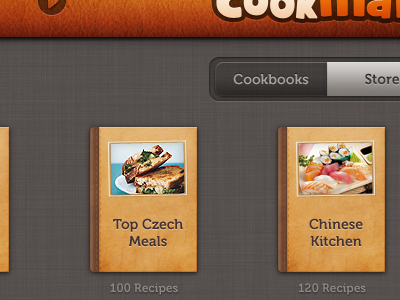 Cookbooks book cookmate crisp hellyeah! ipad ui