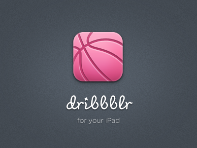 Dribbblr App Icon ball dribbblr icon ipad noise pink tapmates
