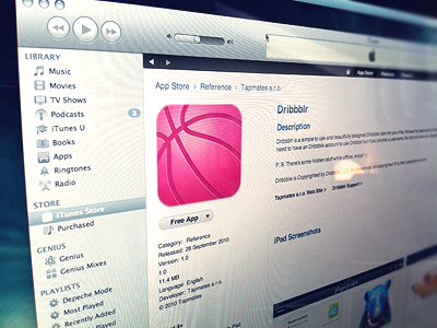 Dribbblr is out! Get it now! appstore dribbble dribbblr ipad itunes wallpapers