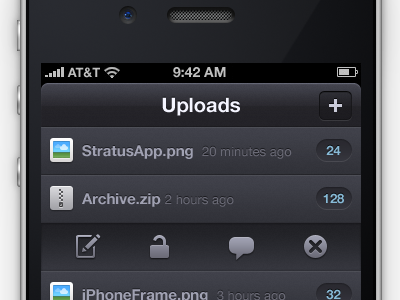 Stratus App Rebound cloudapp dark ios iphone ui