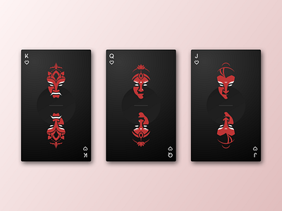 Indian Playing Cards card clean cultural design ethnic graphic design india indian jack king minimal playing card queen red royalty suit vector