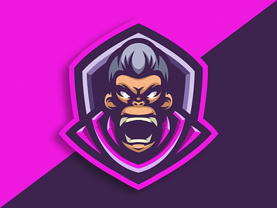 Ape logo icon ape cartoon design gaming gaminglogo icon illustration logo logo designer logodesign logoesport logogame vector