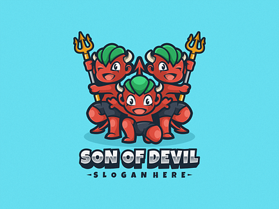 Devil Logo Mascot cartoon character design devil esport gaming icon illustration logo logoesport logogaming logoicon logomascot mascot squad team vector