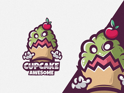 Cup Cake Logo Mascot