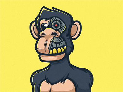 Monkey Icon branding cartoon character design icon illustration logo logocharacter logodesign logoicon logomascot mascot monkey nft nftart nftartis nftcollector vector