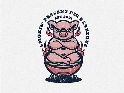 Pig BBQ Icon animal bbq brand branding business cartoon character design food grill icon illustration logo logodesign logoicon logomascot mascot pig vector