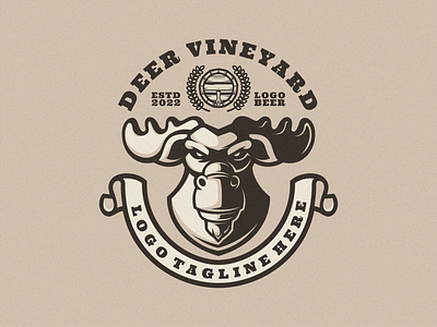 Deer Beer Logo Icon barrel beer brand branding character deer design designer graphic design icon illustration logo logocharacter logodesign logoicon logomascot logoretro logovintage mascot vector