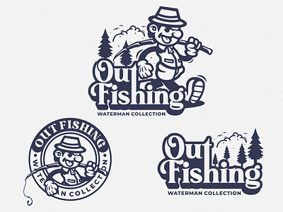 Fishing Logo branding cartoon design fish fishing icon illustration logo logoawesome logodesign logodesigner logoicon logomascot logotype logovintage mascot vector