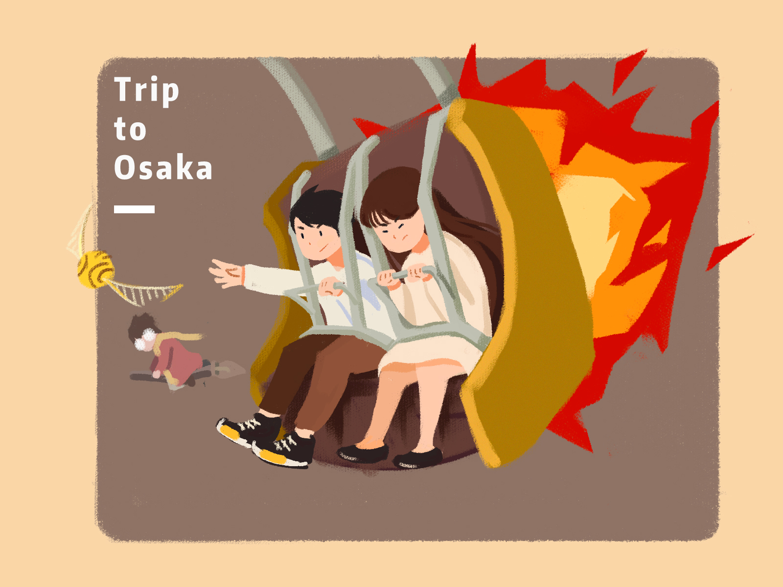 Trip to osaka illustration