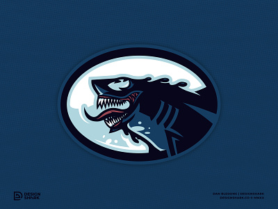 Venomized Shark Badge V3 badge logo bold logo illustrator logo design marvel marvel comics mascot mascot badge mascot logo shark shark badge shark illustration shark logo shark mascot sports sports logo thick lines vector venom venom badge