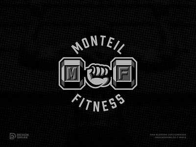 Monteil Fitness bevel branding dumbbell dumbbell logo fit fitness fitness illustration fitness logo gym illustrator logo logo design personal trainer sports style trainer vector workout