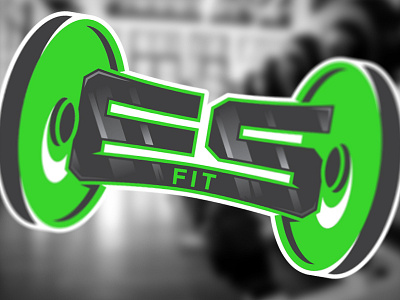 v2.0 'ES FIT' branding fitness gym illustrator