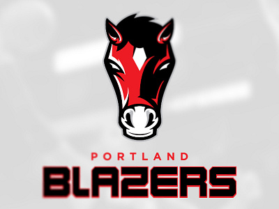 Portland 'Blazers re-brand for fun basketball blaze branding horse illustrator