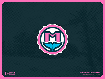 Miami Vice colors - M logo | Sticker