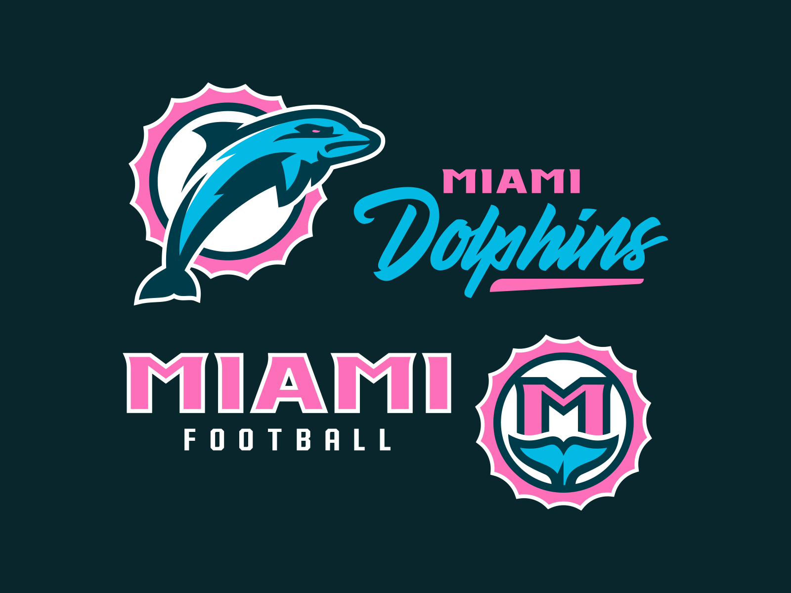 Miami Dolphins "Miami Vice" Concept by Dan Blessing on Dribbble