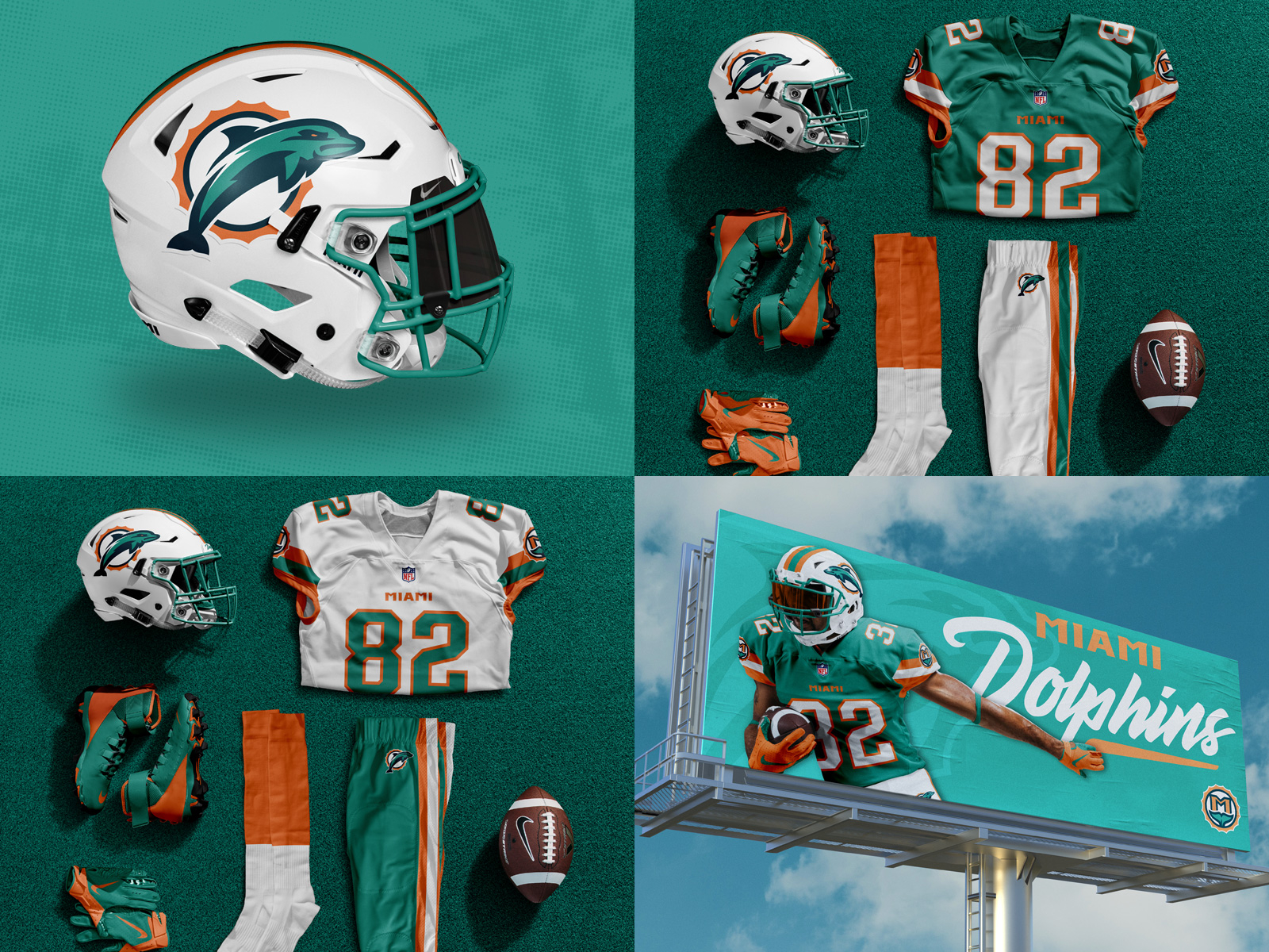 Miami Dolphins Uniform Concept by Dan Blessing Design Shark® on Dribbble
