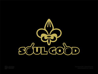 Soul Good Branding brand identity branding branding and identity clean culinary custom wordmark logotype fleur de lis food truck fork icon iconography identity logo logo design new orleans soul food vector visual brand visual identity