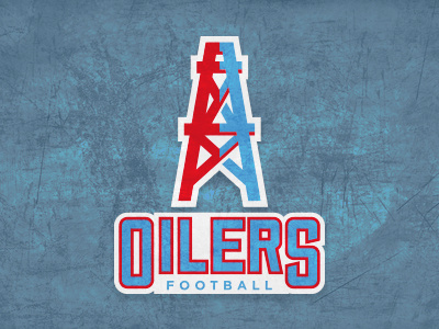 Quick re-brand idea 'Houston Oilers' football logo oilers powder blue rebrand red
