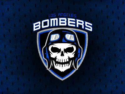 LA Bombers a11fl black blue bombers football la silver