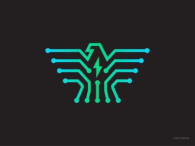 Crenet TechLabs | Logomark bolt clean logo eagle eagle icon eagle logo icon icon design logodesigner logomark network simple logo tech company tech logo technology vector