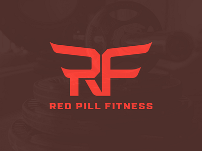 Red Pill Fitness Rebranding (1/3) bold branding clean fitness focus gym hawk identity illustrator logo logotype monogram personal trainer rebranding red vector
