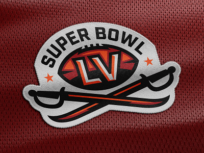 Super Bowl LV | Logo Concept badge logo beveling bold clean art football football logo illustration illustrator logo design sports illustration sports logo super bowl sword tampa bay vector vector illustration