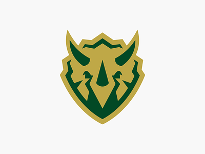 Unused Concept for Outdoor Apparel Brand apparel brand bold branding clean logo design icon logo icon mark logo designer outdoor brand protection shield simple triceratops triceratops logo vector wilderness