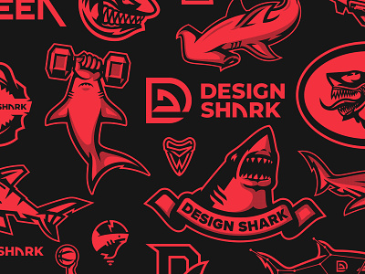 Shark Mark Poster Design (3/3) aggressive bold branding clean illustration logo logo collection logomark logotype poster poster design shark shark branding shark illustration shark logo shark poster shark week sports logo vector