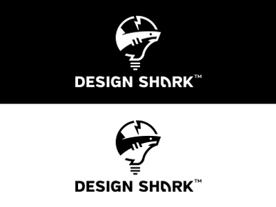 Fresh lockup design identity lockup logo shark typography