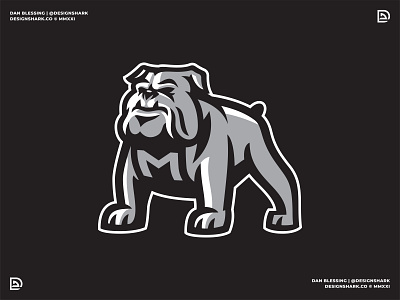 Unused Brand ID Concept bold brand identity branding bulldog clean design dog illustration lacrosse logo mascot sports branding sports logo vector