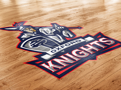 The Oxford School Knights athletic athletic branding bold branding clean custom type illustration kinght knight logo knight mascot logo mascot design mascot logo modern sports branding sports logo vector