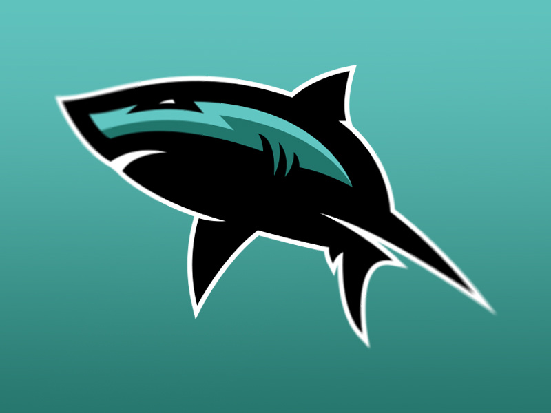 Shark sports logo by Dan Blessing | Design Shark® on Dribbble