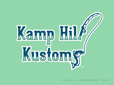 Kamp Hill Kustoms // tweaked + approved branding custom fishing lake logo rod sea vector