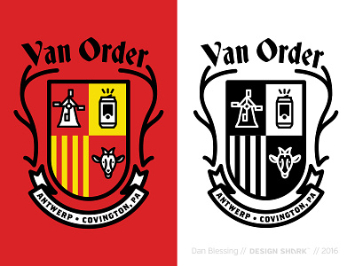 Van Order Family Crest *Updated* antwerp bold clean dutch family crest goat illustrator van order