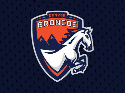 Mile High (Football) Club *Updated* bold branding broncos denver football illustrator logo mesh nfl orange photoshop