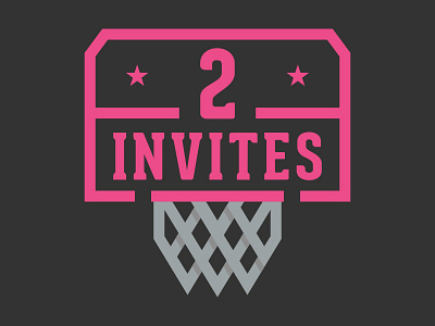 2 invites for prospects! basketball debut draft grey illustrator invite pink prospects