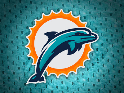 Miami Dolphins Re-Brand brandidentity concept design dolphins football logo miami nfl southbeach sun vector