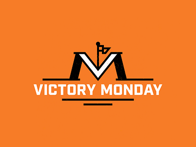 Victory Monday Design branding design flag grid identity logo m monday motivation v victory