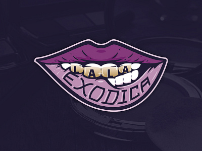Lala Exodica | Logo for Cosmetic Line branding cosmetics identity illustration lips logo make up purple teeth vector
