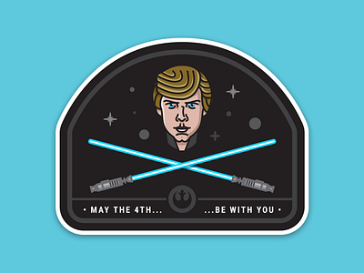 Use the Force, Luke. badge branding design designshark illustration logo may 4th star wars day vector