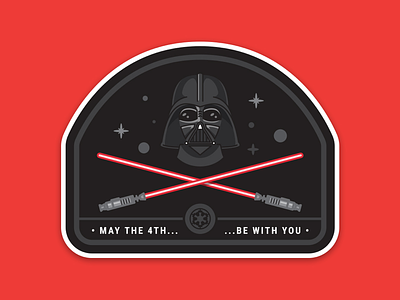 Dark Side of the Force. badge branding design designshark illustration logo may the 4th star wars vader vector