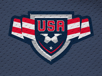 USA Soccer badge brand branding designshark logo logo design soccer usa