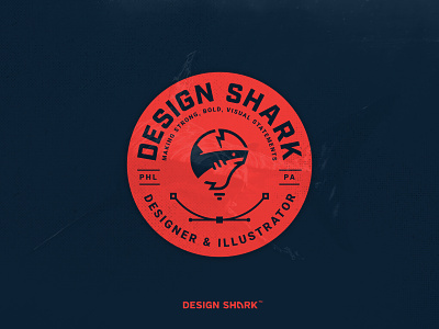 Design Shark Crest badge logo branding branding and identity crest design design design shark distressed illustrator logo ocean personal branding photoshop red shark texture typogaphy vector