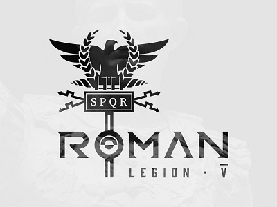Roman Legion ancient rome black custom letters design shark eagle eagle icon illustrator logo design retro roman legion type art typography design vector wreath