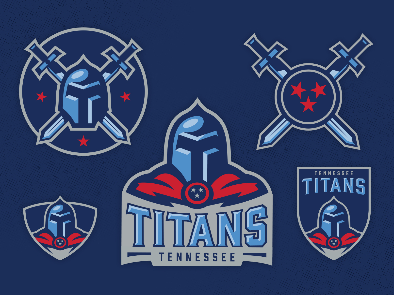 Tennessee Titans Team Logo Progression 6x12 – Fan Creations GA