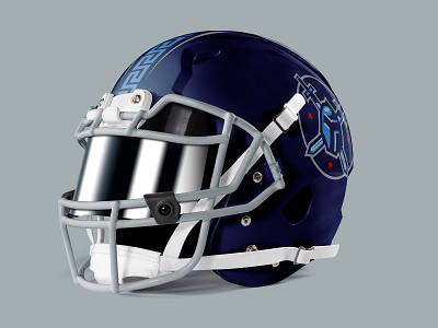Titans Rebrand Helmet Mockup V2 design shark football gray greek helmet mockup design navy blue pattern sports branding tennessee titans titanup